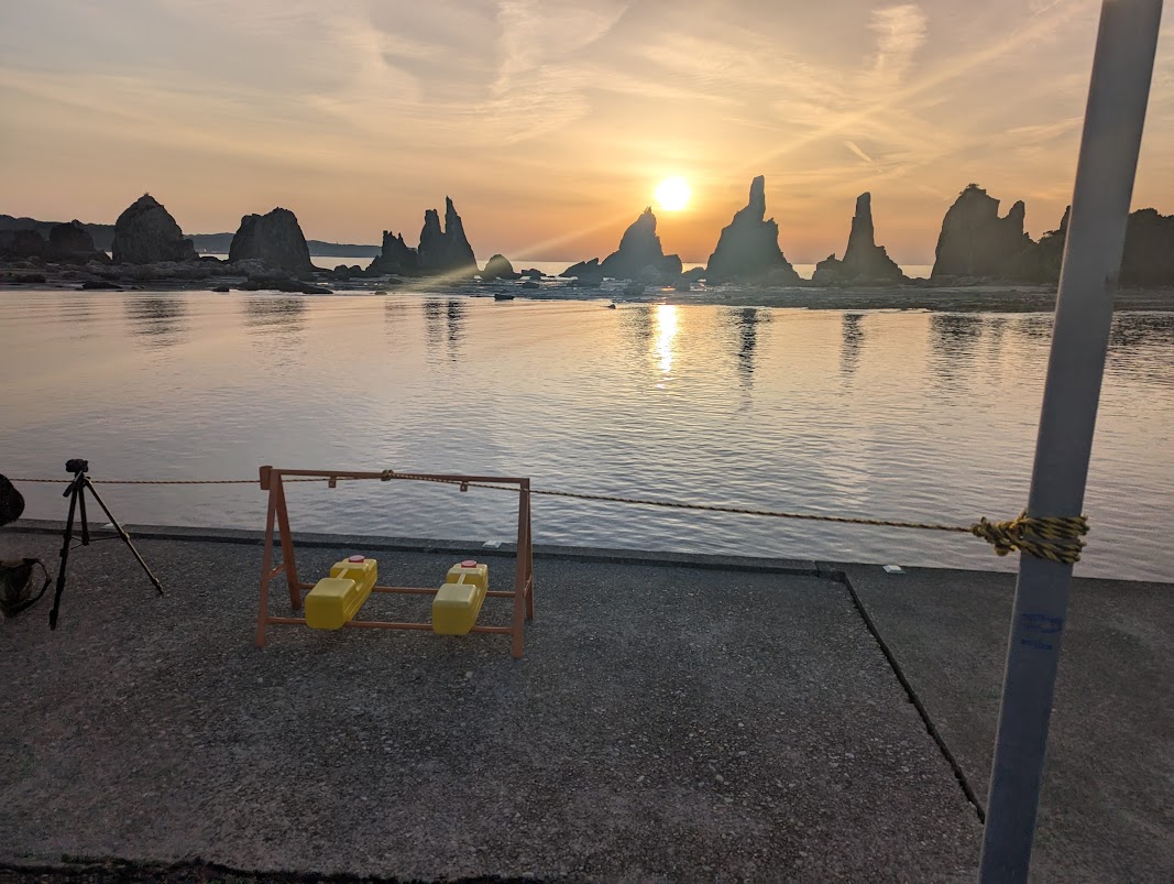 和歌山県串本町 橋杭岩の夕景